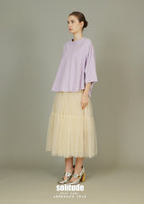 Purple Oversized Washed Cotton Top