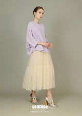 Purple Oversized Washed Cotton Top