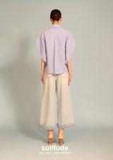 Blue Striped Butterfly Sleeveless Shirt