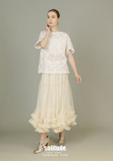 Tiered Spiral Cotton Skirt