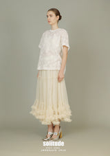 Tiered Spiral Cotton Skirt