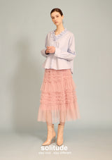 Tuffles Trimmed V-neck Top