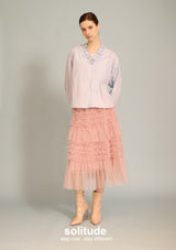 Tuffles Trimmed V-neck Top