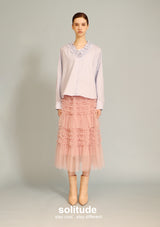 Tuffles Trimmed V-neck Top