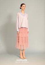 Tuffles Trimmed V-neck Top