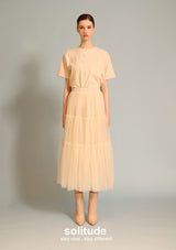 Beige Embellished Knit Top