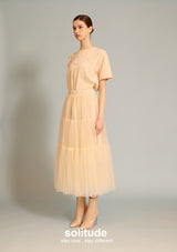 Beige Embellished Knit Top