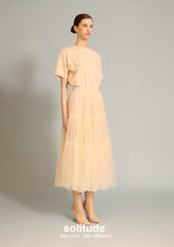 Beige Embellished Knit Top