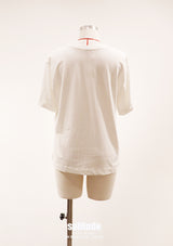 White Embellished Cotton Top