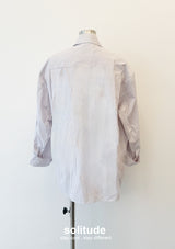 Oversize Stiped Gathers Shirt