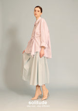 Oversize Stiped Gathers Shirt