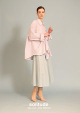 Oversize Stiped Gathers Shirt