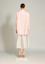 Oversize Stiped Gathers Shirt