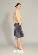 Khaki Drawstring Shirt Jacket