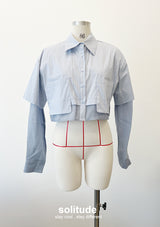 Double Layer Cropped Shirt