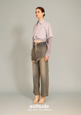 Double Layer Cropped Shirt