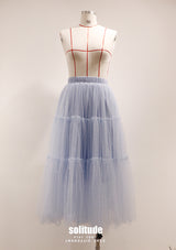 Sky Blue Bling Bling Gauze Skirt