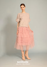 Grey Big Bow Knitted Top