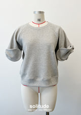 Grey Big Bow Knitted Top
