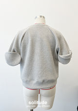 Grey Big Bow Knitted Top