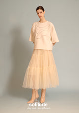 Off-white Pearl Oversized Top