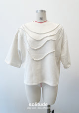 Off-white Pearl Oversized Top
