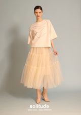 Off-white Pearl Oversized Top