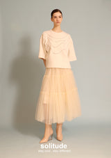 Off-white Pearl Oversized Top