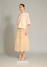 Off-white Pearl Oversized Top