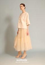 Off-white Pearl Oversized Top