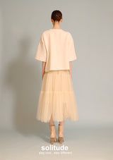 Off-white Pearl Oversized Top