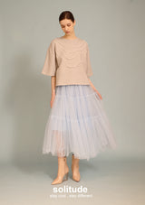 Grey Pearl Oversized Top