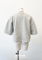 Grey Pearl Oversized Top