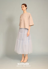 Grey Pearl Oversized Top