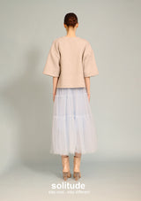 Grey Pearl Oversized Top