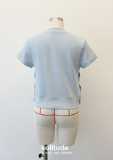 Powder Blue Gold Button Top