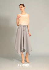 Heavy Washed Wide-leg Long Skirt