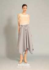 Heavy Washed Wide-leg Long Skirt