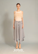 Heavy Washed Wide-leg Long Skirt