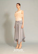 Heavy Washed Wide-leg Long Skirt