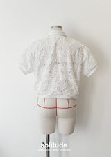 White Stylish Polo Top