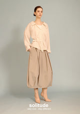 Khaki Bubble Nylon Skirt