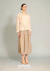 Khaki Bubble Nylon Skirt