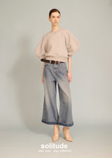 Wide-leg Jeans with Belt Set