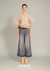 Wide-leg Jeans with Belt Set