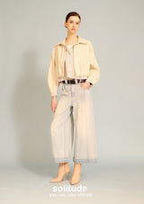 Heavy Washed Wide-leg Jeans with Belt Set