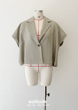 Beige Drop Shoulder Waistcoat