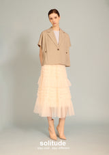 Beige Drop Shoulder Waistcoat