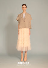 Beige Drop Shoulder Waistcoat