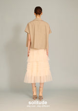 Beige Drop Shoulder Waistcoat